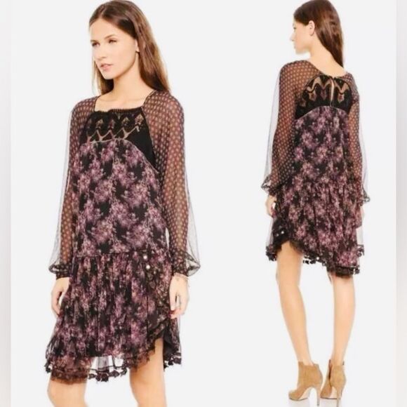 Free People Elsie Midnight Garden Dress - Picture 1 of 13